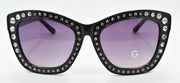 2-G by GUESS GG1174 01A Women's Sunglasses 56-20-140 Black + Rhinestones / Smoke-889214033758-IKSpecs