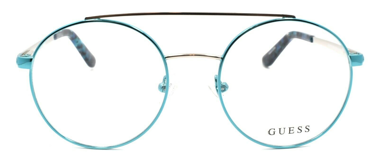 2-GUESS GU2714 084 Women's Eyeglasses Frames Aviator 50-18-135 Shiny Light Blue-889214025524-IKSpecs