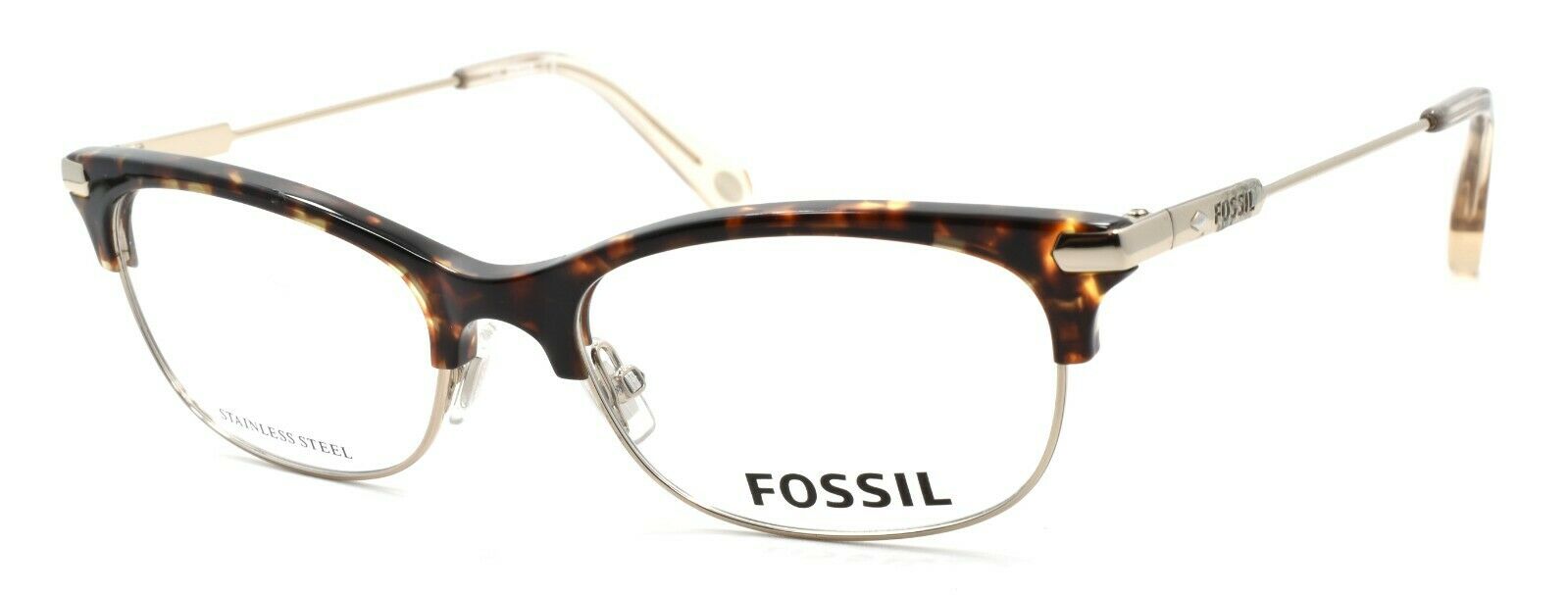 1-Fossil FOS 6055 OIM Women's Eyeglasses Frames 50-17-145 Gold / Havana-762753440174-IKSpecs