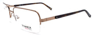 1-Timex L060 PM Men's Eyeglasses Frames Aviator Half-rim LARGE 57-19-150 Brown-715317054386-IKSpecs