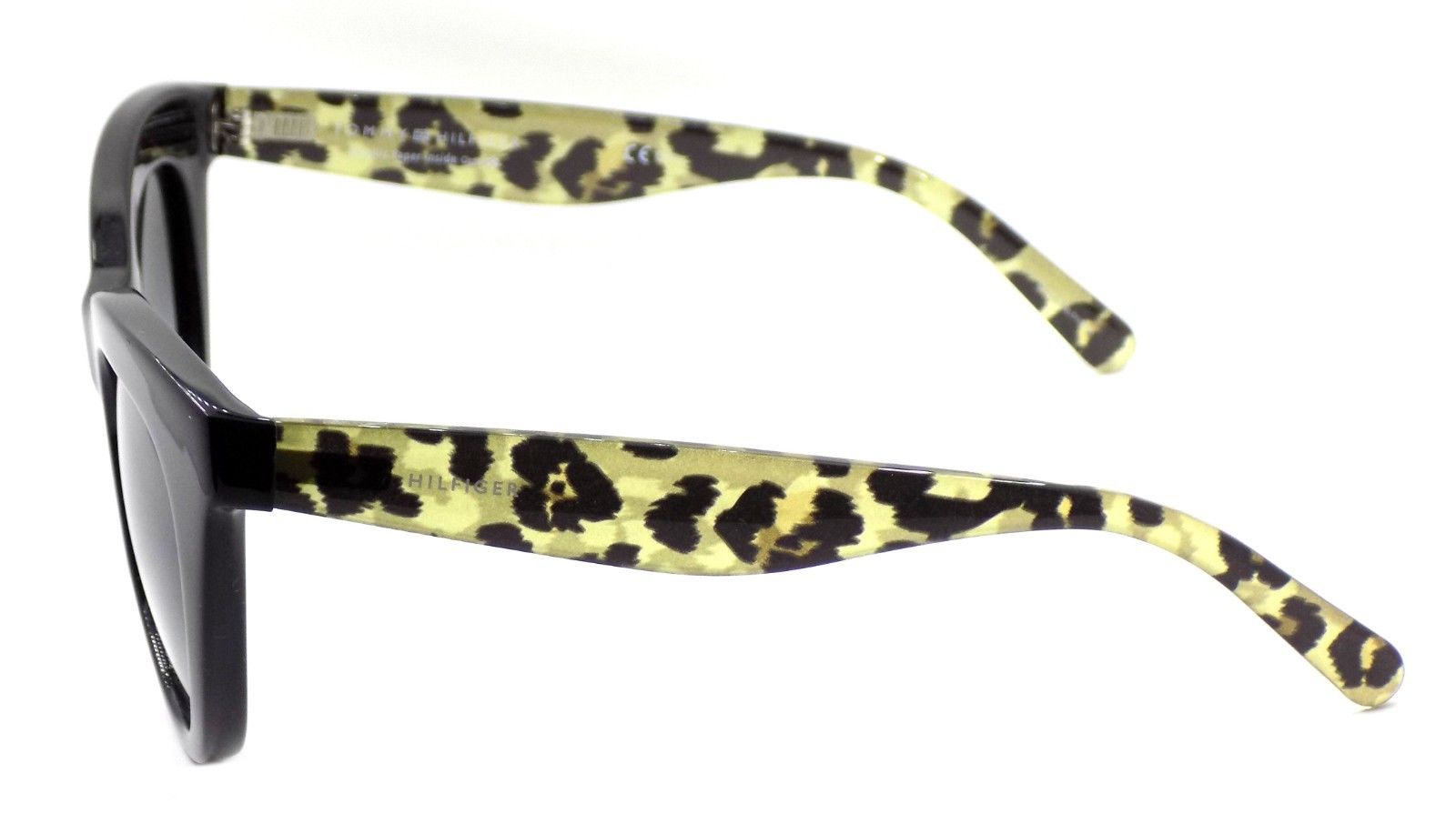 3-TOMMY HILFIGER TH1480/O/S FP39O Women's Sunglasses Cat Eye Black / Gold Leopard-762753960924-IKSpecs