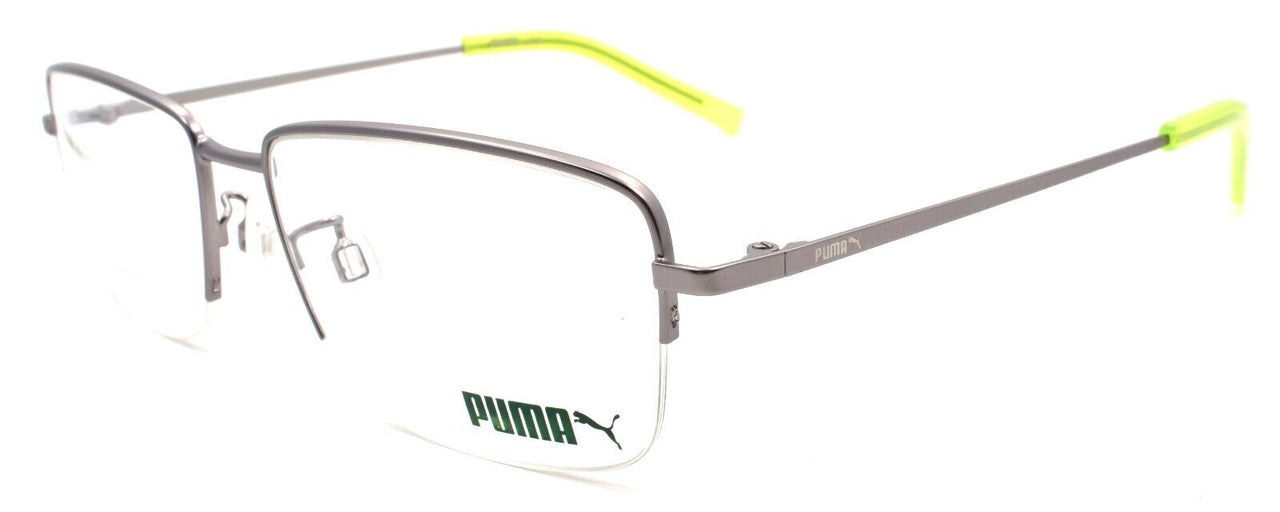 1-PUMA PE0061O 004 Men's Eyeglasses Frames Half-rim 56-18-135 Ruthenium-889652150123-IKSpecs