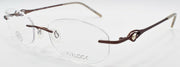 1-Airlock Majestic 200 250 Women's Glasses Rimless Titanium 51-18-140 Taupe Brown-886895347013-IKSpecs