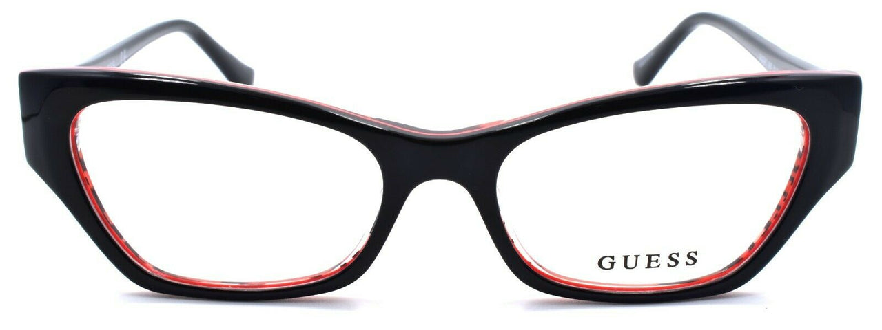 2-GUESS GU2747 005 Women's Eyeglasses Frames Cat-eye 51-16-140 Black / Red-889214111326-IKSpecs