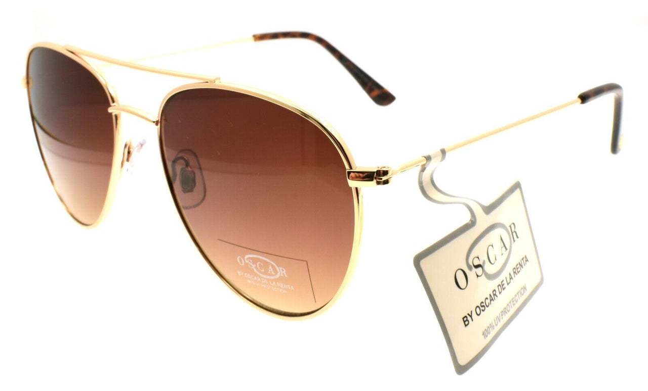 1-OSCAR By Oscar De La Renta OSS3110 700 Women's Sunglasses Aviator Gold / Brown-800414565863-IKSpecs