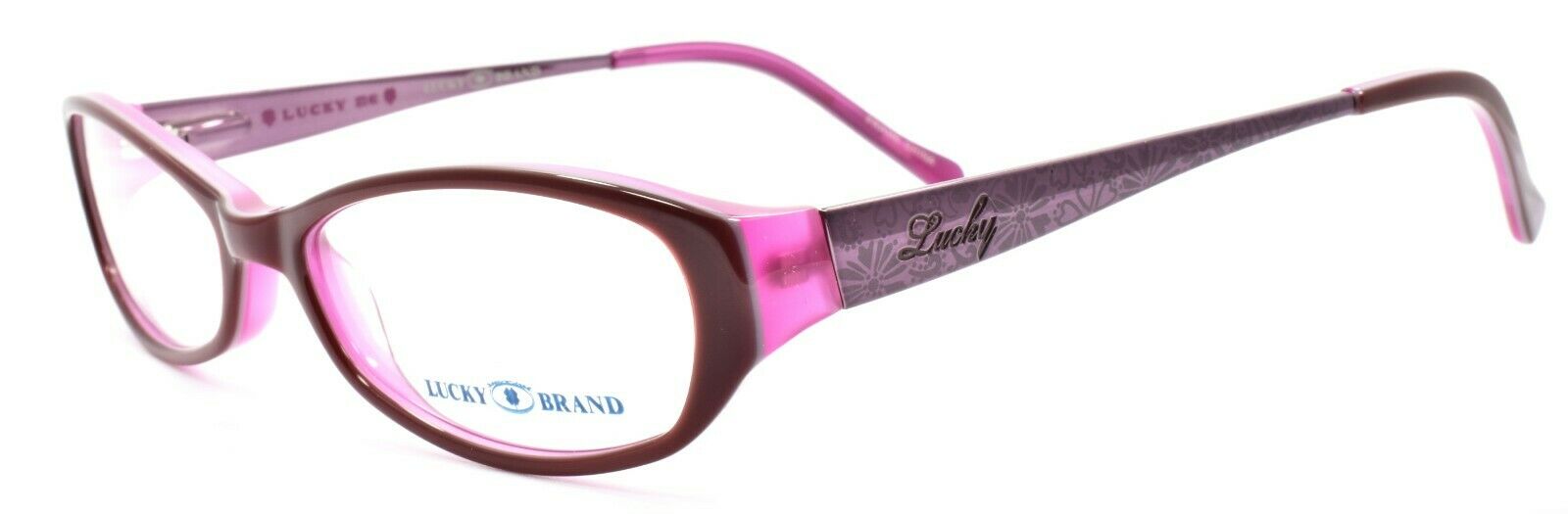 1-LUCKY BRAND Beach Trip Women's Eyeglasses Frames SMALL 49-15-135 Burgundy + CASE-751286214970-IKSpecs