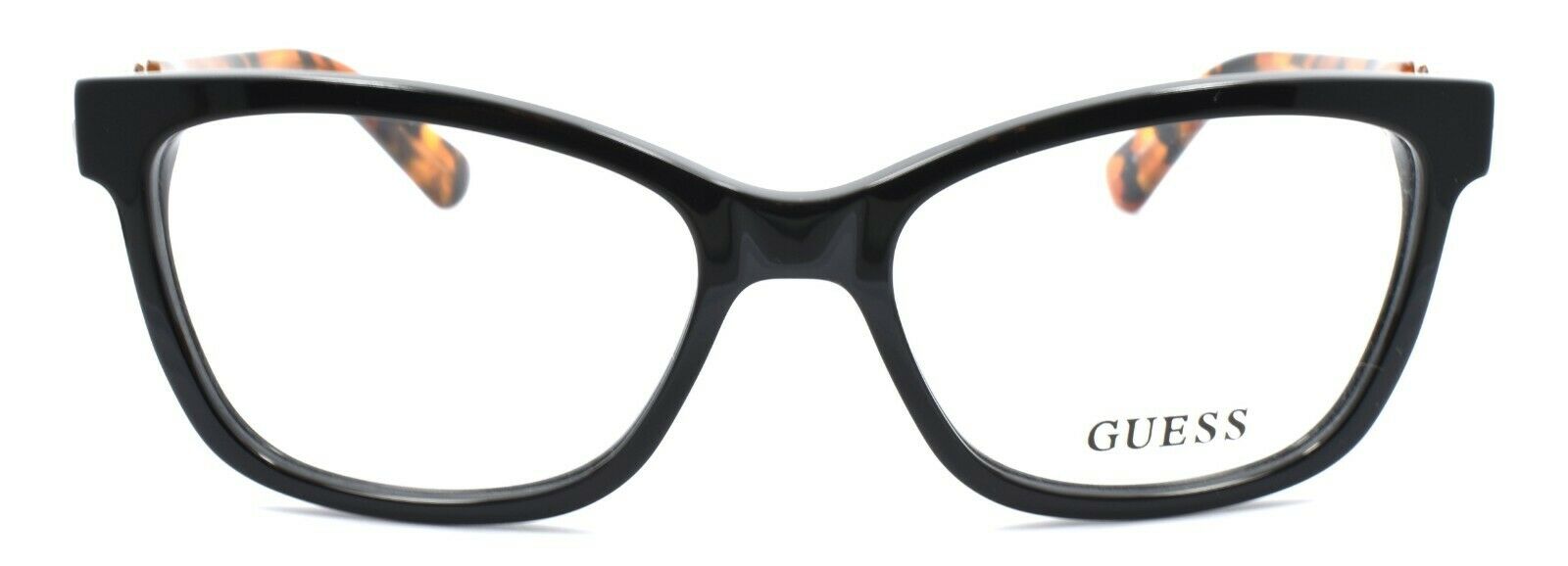 2-GUESS GU2492 001 Women's Eyeglasses Frames 52-16-135 Shiny Black / Multicolor-664689697427-IKSpecs
