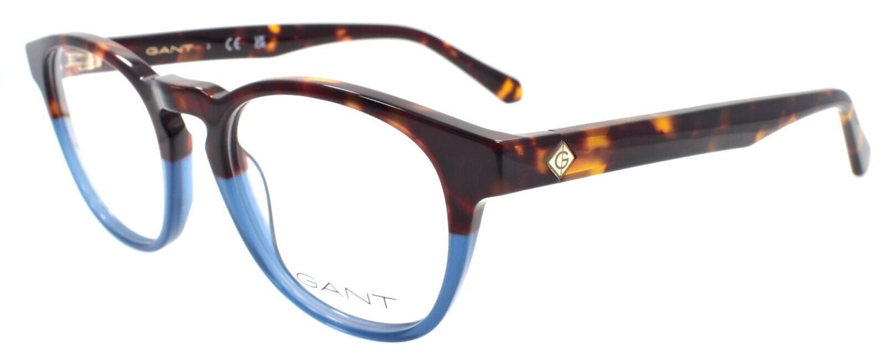 GANT GA3235 052 Men's Eyeglasses Frames Round 49-20-145 Brown Havana / Blue