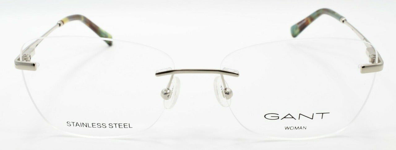 2-GANT GA4098 010 Women's Glasses Frames Rimless 54-15-140 Shiny Light Nickeltin-889214147615-IKSpecs