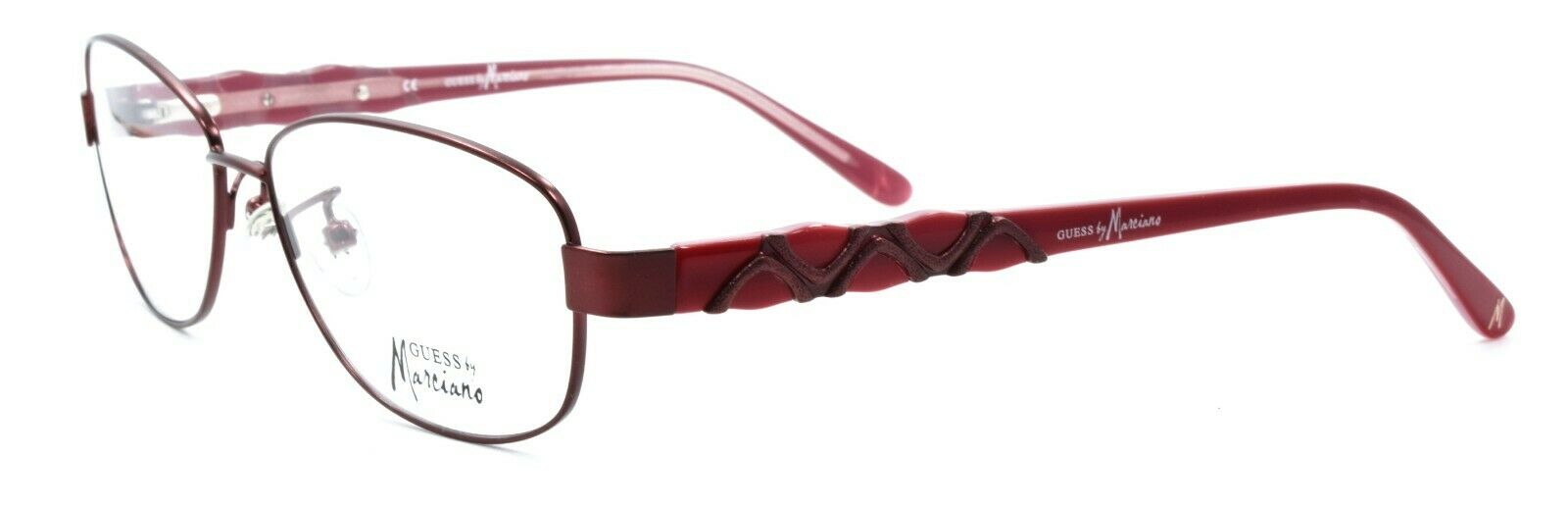 1-GUESS by Marciano GM155 SMAG Women's Eyeglass Frames 53-15-135 Satin Dark Berry-715583488052-IKSpecs