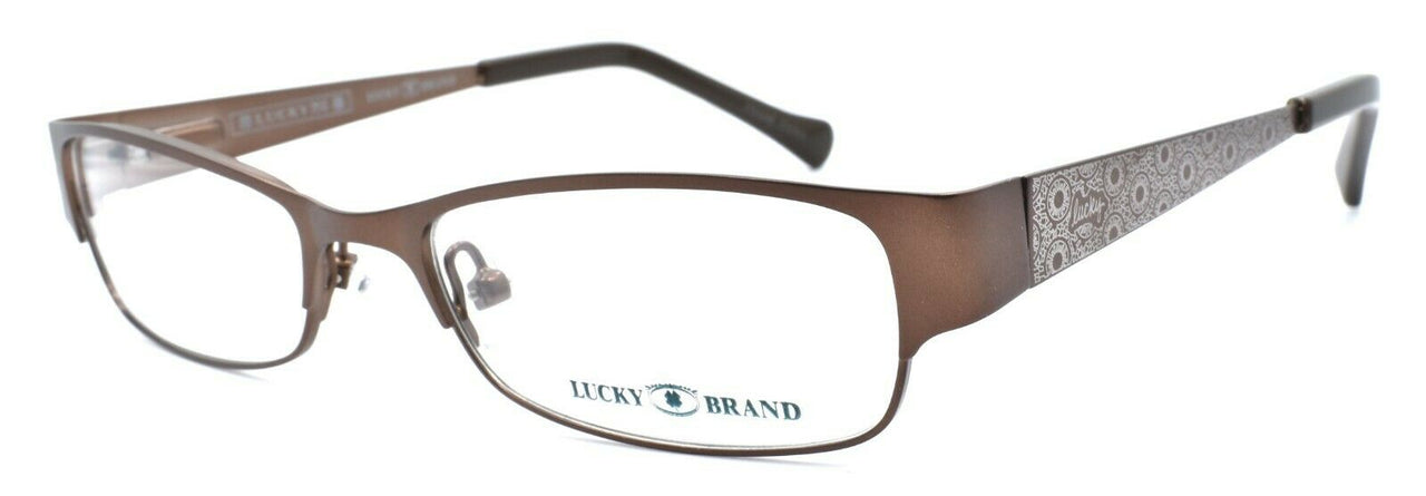 1-LUCKY BRAND Groovy Women's Eyeglasses Frames PETITE 50-16-130 Brown + CASE-751286226904-IKSpecs