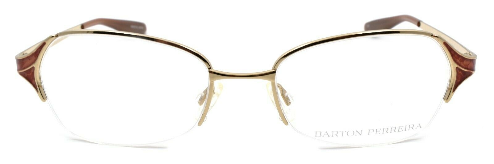 2-Barton Perreira Valera Women's Eyeglasses Frames 50-18-135 Gold / Rust Snake-672263039914-IKSpecs