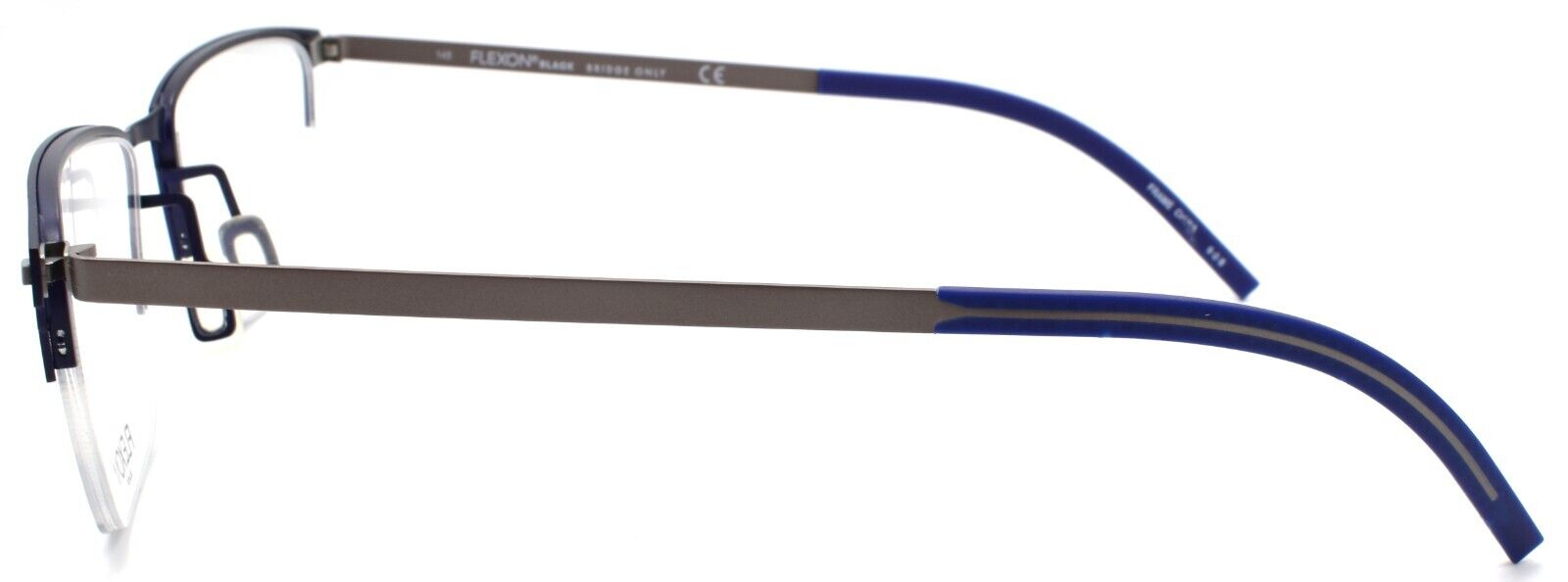 3-Flexon B2030 412 Men's Eyeglasses Navy Half-rim 54-18-145 Flexible Titanium-883900204583-IKSpecs