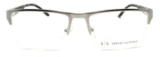 2-Armani Exchange AX1026 6020 Men's Eyeglasses Frames Half-rim 54-18-140 Silver-8053672798234-IKSpecs