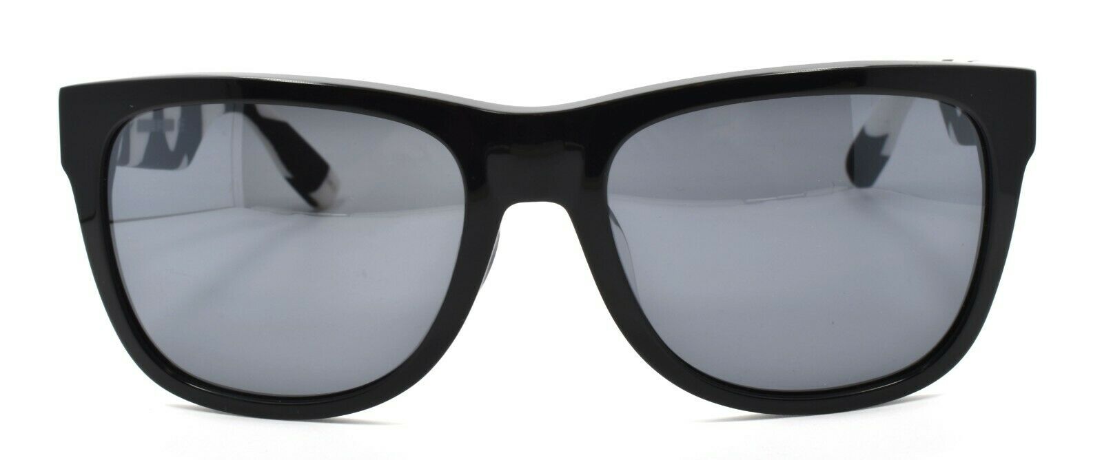 2-McQ Alexander McQueen MQ0018SA 008 Women's Sunglasses Black & White / Gray-889652030289-IKSpecs