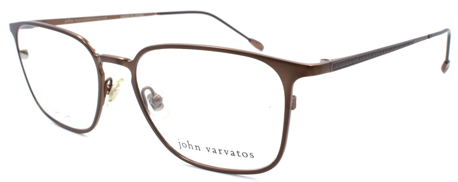 1-John Varvatos V151 Men's Eyeglasses Frames Titanium 53-17-145 Brown Japan-751286281293-IKSpecs