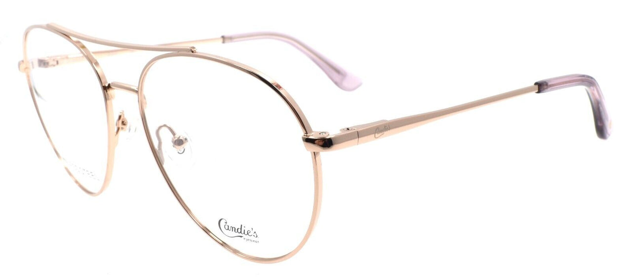 Candie's CA0173 028 Women's Eyeglasses Aviator 55-15-140 Shiny Rose Gold