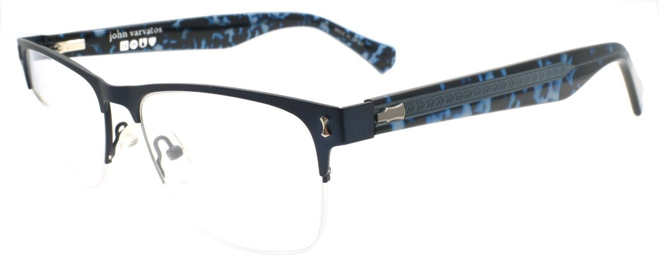 1-John Varvatos V181 Men's Eyeglasses Frames Half-rim 54-17-145 Navy Japan-751286343168-IKSpecs