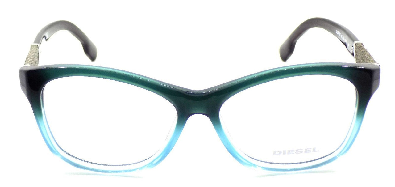 2-DIESEL DL5085 098 Eyeglasses Frames 54-14-140 Dark Green Azure / Grey Denim-664689614394-IKSpecs