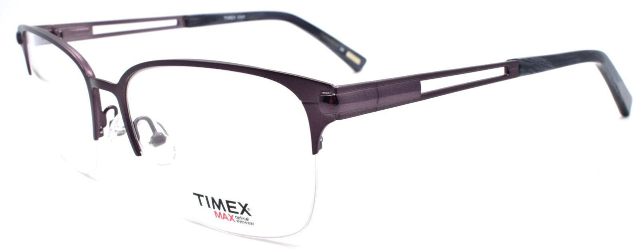 1-Timex L069 Men's Eyeglasses Frames Half-rim 56-17-145 Gunmetal-715317090148-IKSpecs