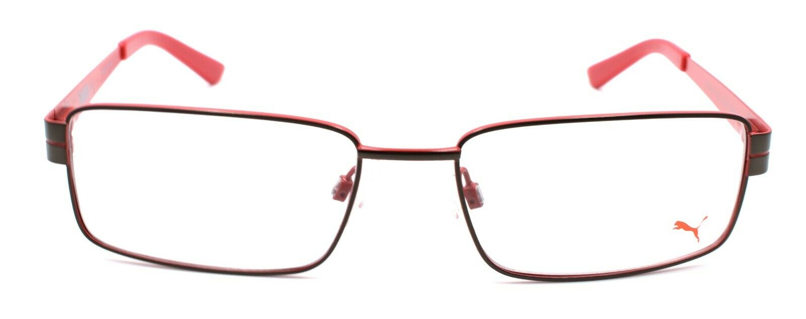 2-PUMA PE0014O 002 Men's Eyeglasses Frames 54-17-140 Ruthenium / Red-889652036540-IKSpecs