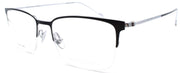 1-John Varvatos V172 Men's Eyeglasses Half-rim Titanium 55-19-145 Black / Silver-751286322835-IKSpecs