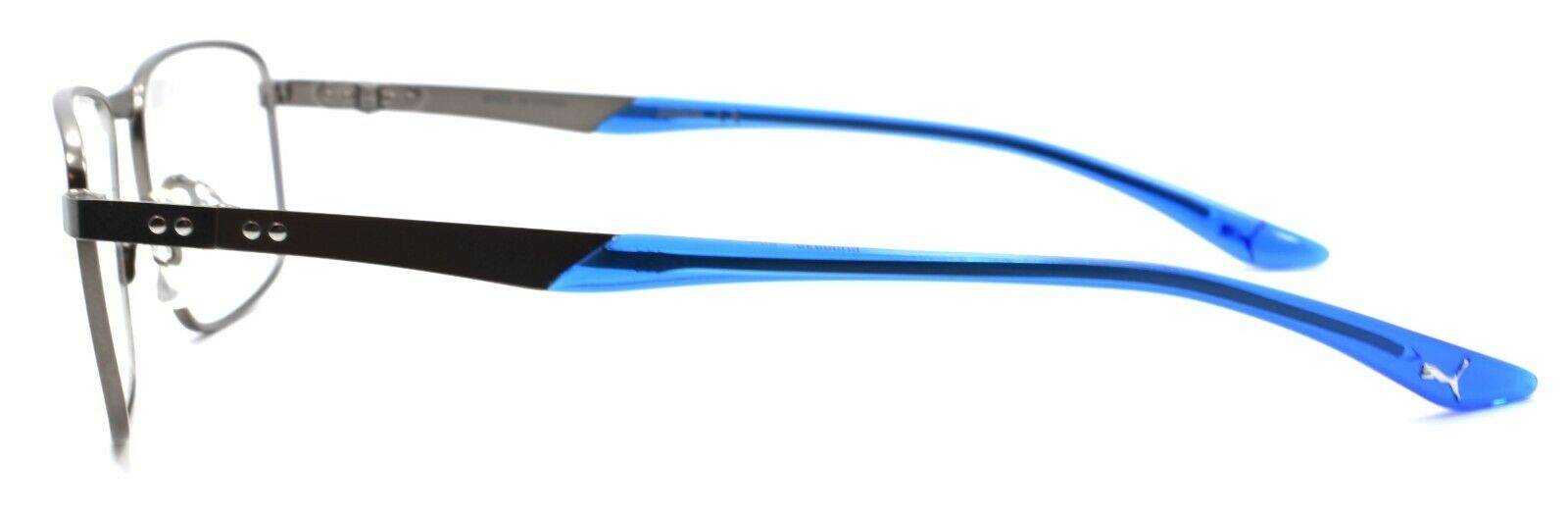 3-PUMA PU0093O 004 Men's Eyeglasses Frames 53-17-140 Ruthenium / Blue + CASE-889652061610-IKSpecs
