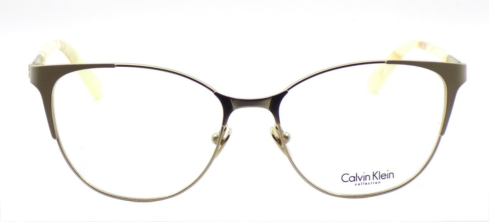 2-Calvin Klein CK8041 101 Women's Eyeglasses Frames Bone / Gold 53-16-135 + CASE-750779110683-IKSpecs