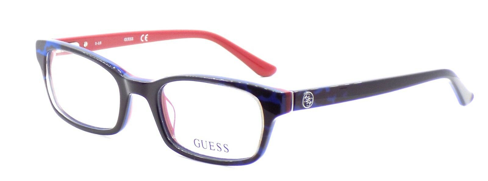 1-GUESS GU2535 092 Women's Eyeglasses Frames Plastic 50-19-135 Blue / Multi + CASE-664689783656-IKSpecs