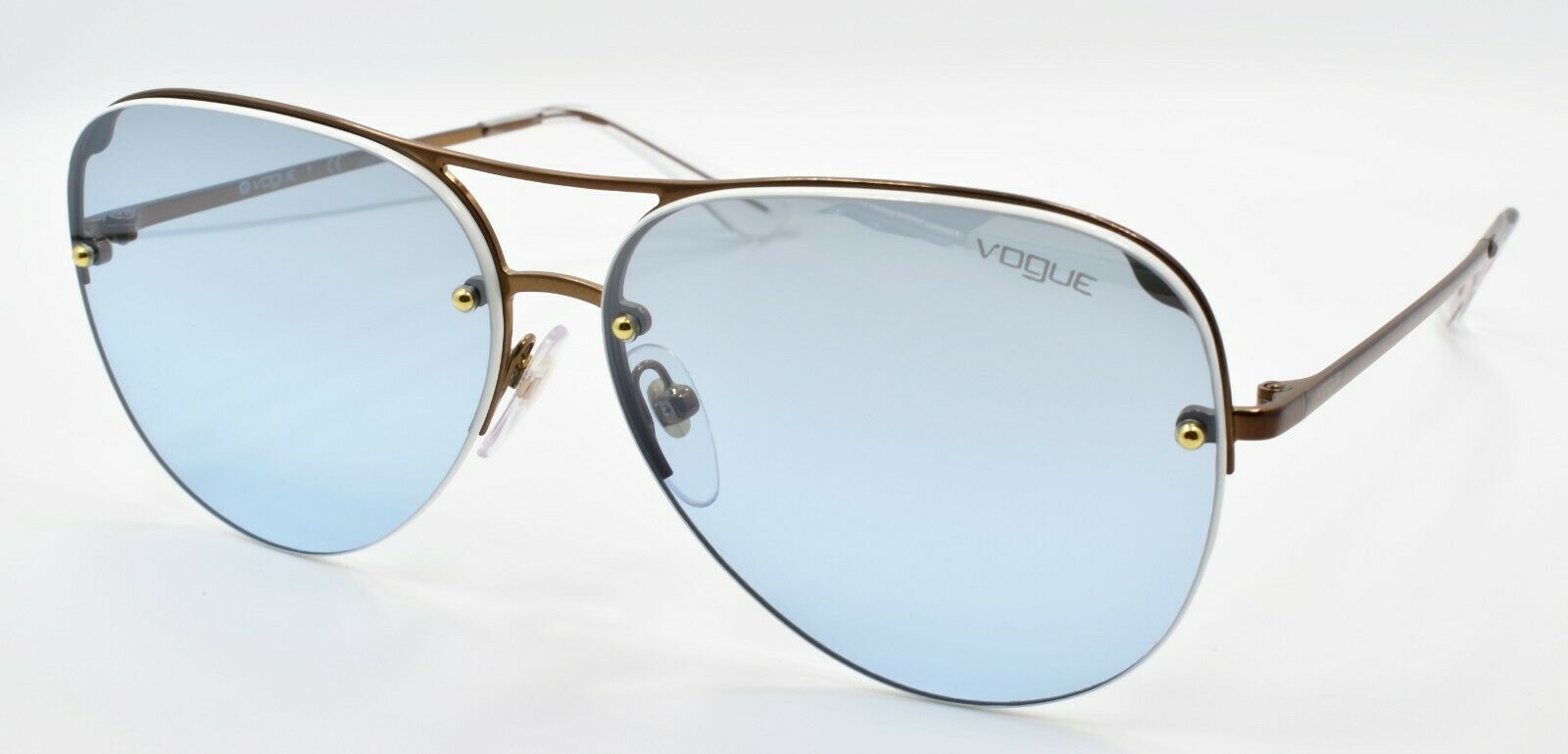 1-Vogue VO4080S 50747C Women's Sunglasses Aviator Copper / Blue Gradient Mirror-8053672969610-IKSpecs