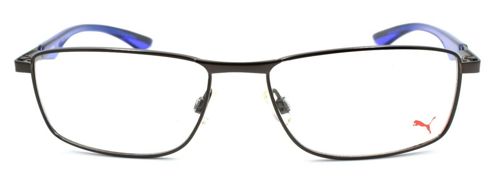 2-PUMA PU0065O 004 Men's Eyeglasses Frames 54-16-140 Ruthenium / Blue-889652028262-IKSpecs