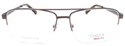 2-Timex 4:53 PM Men's Eyeglasses Frames Aviator Half-rim LARGE 58-15-145 Gunmetal-715317183901-IKSpecs