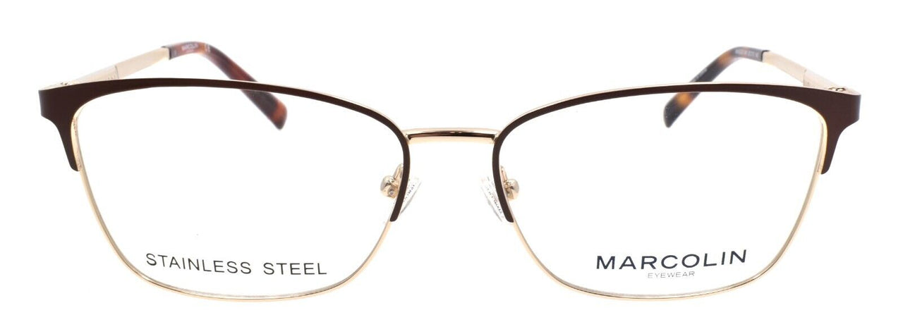 Marcolin MA5029 049 Women's Eyeglasses Frames 55-15-140 Matte Dark Brown