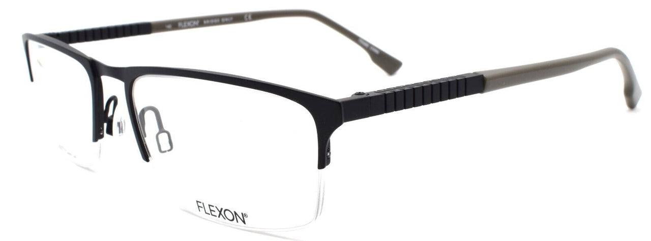 1-Flexon E1016 001 Men's Eyeglasses Half-rim Black 53-18-140 Titanium Bridge-883900202299-IKSpecs