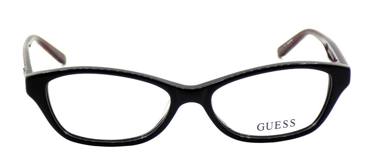 2-GUESS GU2417 BLK Women's Plastic Eyeglasses Frames 52-15-135 Black + CASE-715583960213-IKSpecs