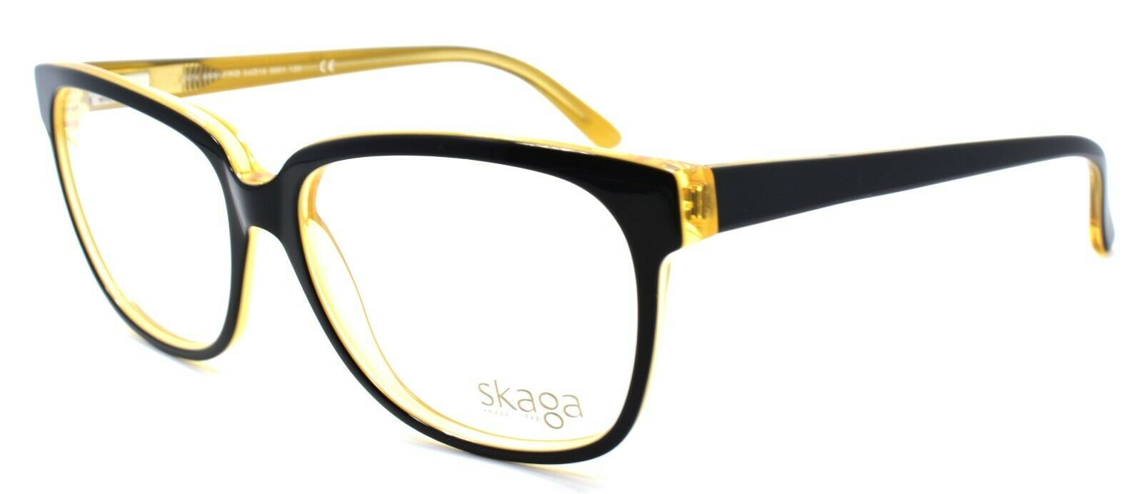 1-Skaga 2474 Anni-Frid 9501 Women's Eyeglasses Frames 54-15-135 Black / Gold-IKSpecs