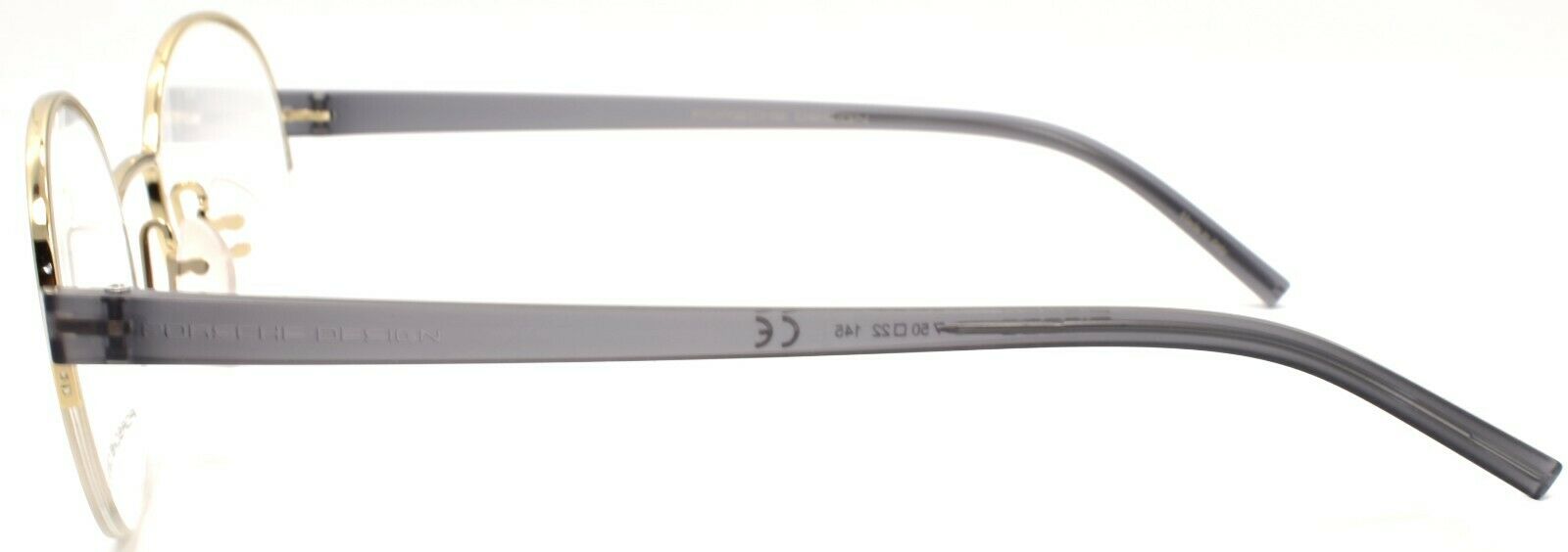 3-Porsche Design P8350 D Eyeglasses Frames Half-rim Round 50-22-145 Gold-4046901618254-IKSpecs