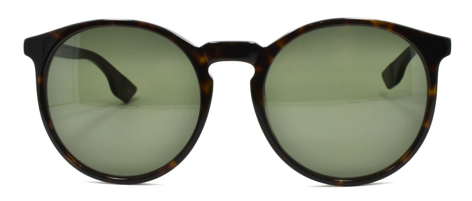 2-McQ Alexander McQueen MQ0038S 001 Women's Sunglasses Round Havana / Green Lens-889652031965-IKSpecs