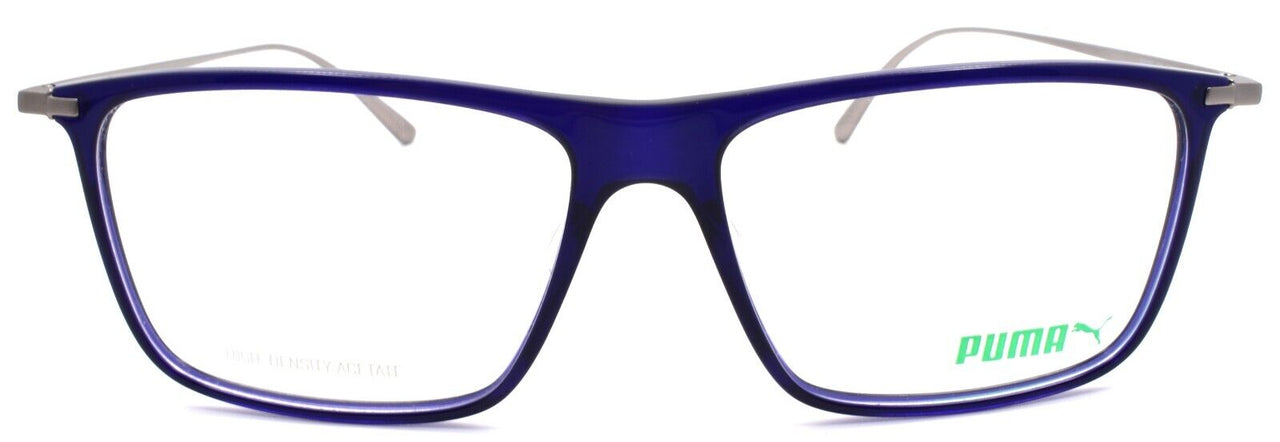 2-PUMA PU01040O 003 Men's Eyeglasses Frames 57-16-150 Blue / Ruthenium-889652107486-IKSpecs