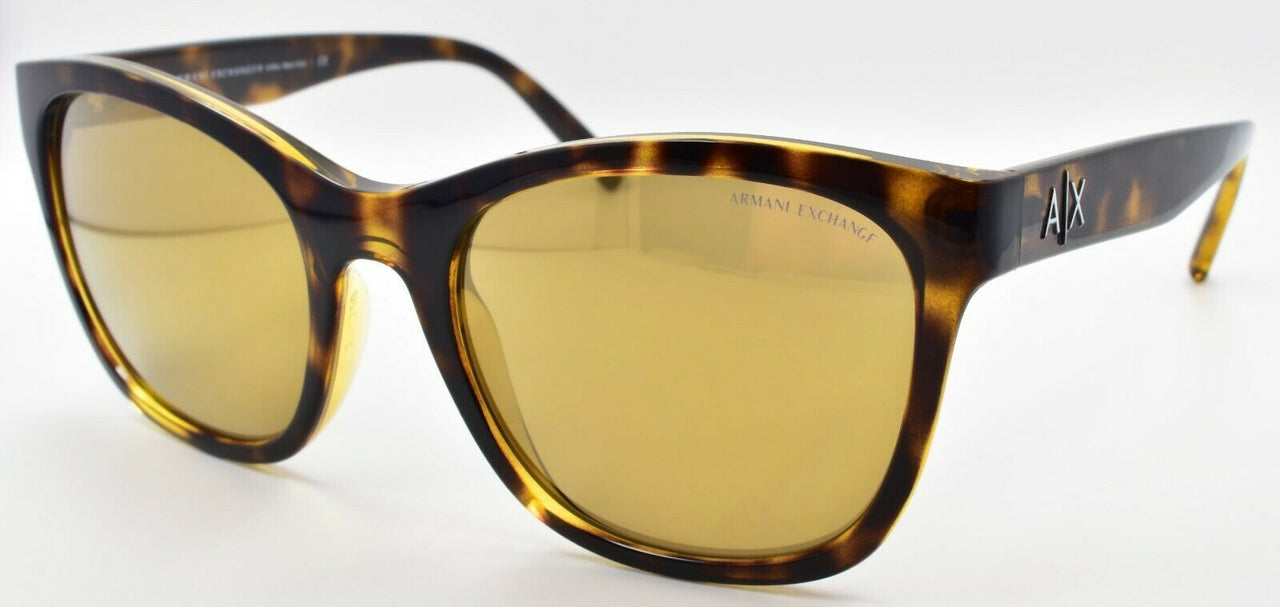Armani Exchange AX4105S 82135A Women's Sunglasses Havana / Mirror Gold