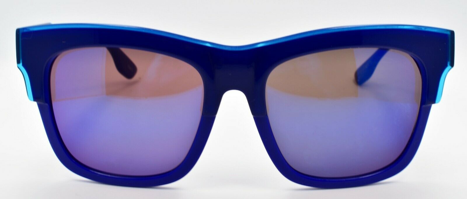 2-McQ Alexander McQueen MQ0053SK 003 Unisex Sunglasses Blue / Mirrored-889652037233-IKSpecs