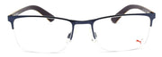 2-PUMA PU0028O 002 Men's Eyeglasses Frames Half-rim 54-18-140 Blue + CASE-889652002538-IKSpecs
