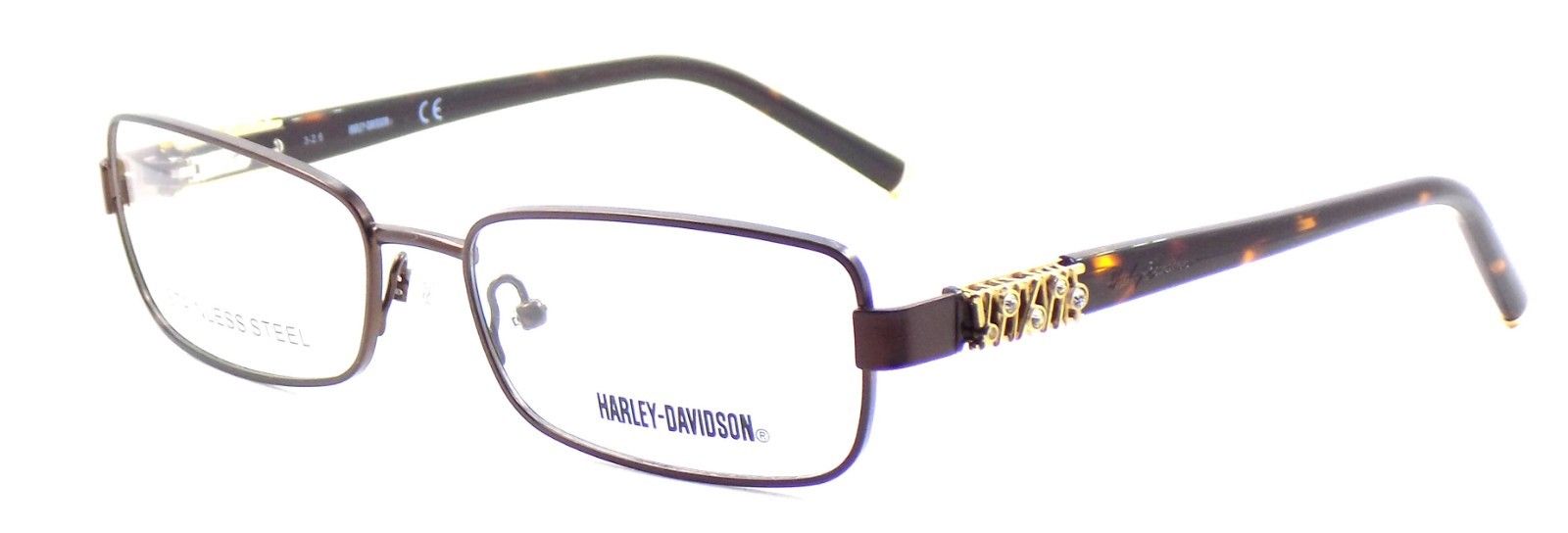 1-Harley Davidson HD0536 049 Women's Eyeglasses Frames 53-16-135 Dark Brown + Case-664689866977-IKSpecs