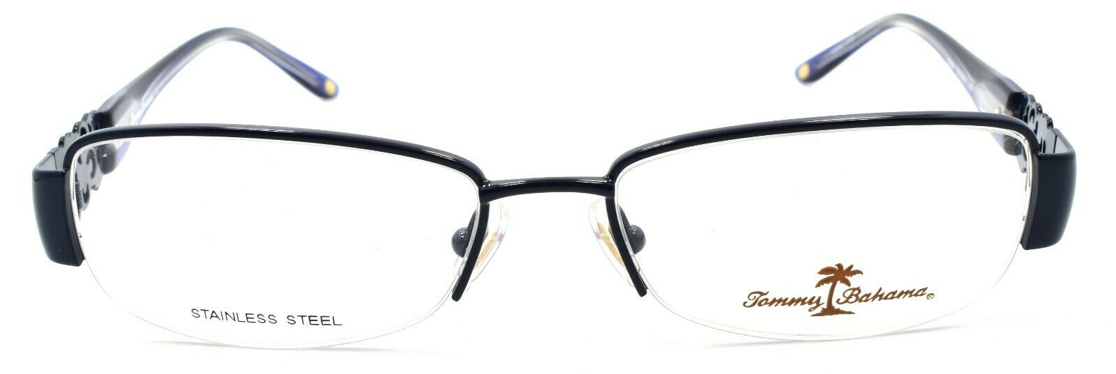 2-Tommy Bahama TB5026 414 Women's Eyeglasses Frames Half-rim 52-16-140 Navy Blue-788678023438-IKSpecs