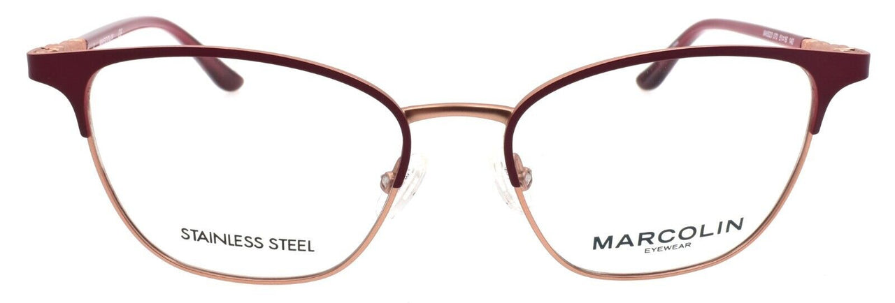 Marcolin MA5023 070 Women's Eyeglasses Frames 51-16-140 Matte Bordeaux
