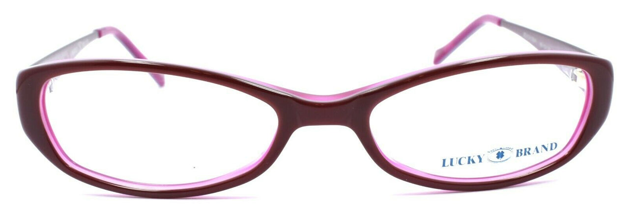 2-LUCKY BRAND Beach Trip Kids Girls Eyeglasses Frames 46-15-130 Burgundy + CASE-751286214949-IKSpecs