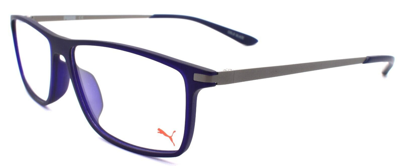 1-PUMA PU0115O 008 Men's Eyeglasses Frames 56-14-145 Matte Blue / Silver-889652063751-IKSpecs