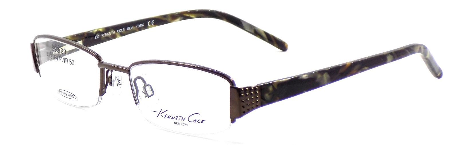 1-Kenneth Cole NY KC164 048 Women's Eyeglasses Frames 53-18-130 Dark Brown + CASE-726773019147-IKSpecs