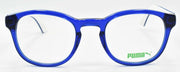 2-PUMA PU0043O 005 Unisex Eyeglasses Frames 49-22-140 Blue w/ Suede + CASE-889652015101-IKSpecs