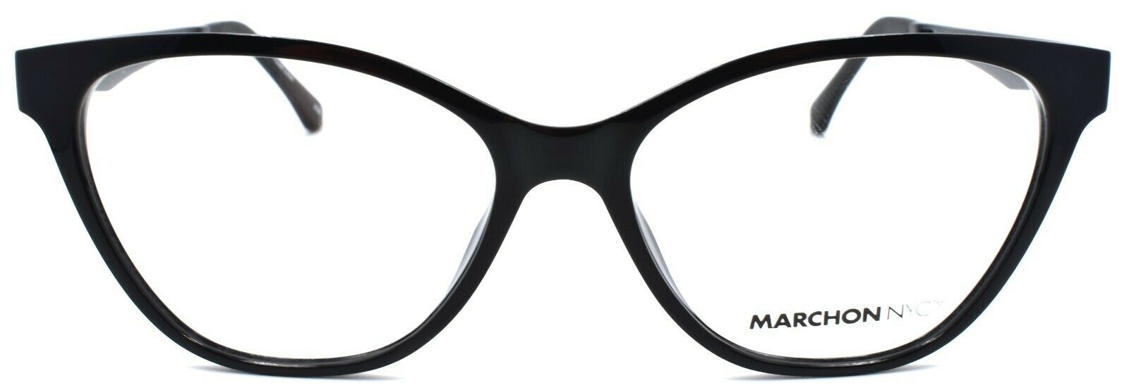 4-Marchon M-1500 001 Women's Eyeglasses 54-15-140 Black + 2 Magnetic Clip Ons-886895485838-IKSpecs